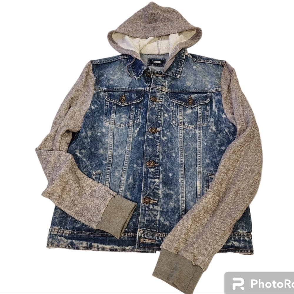 CARBON Jean Jacket with knit sleeves